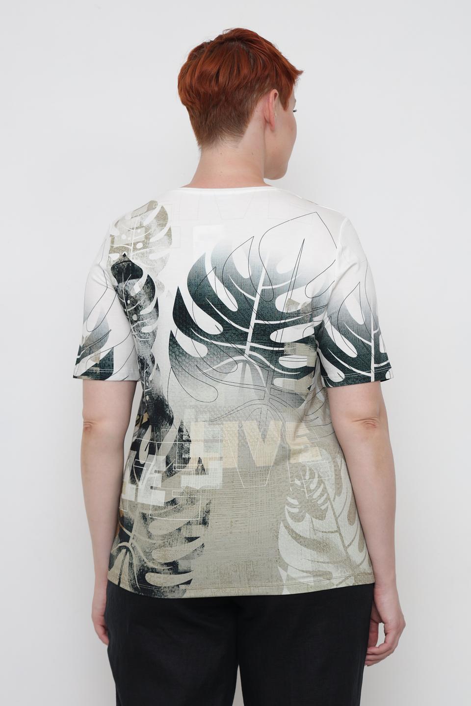 Футболка Frank Walder с принтом листьев