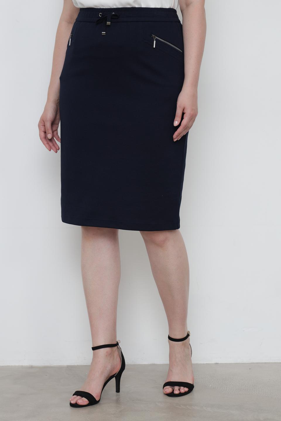 Юбка Rabe collection темно-синяя с карманами