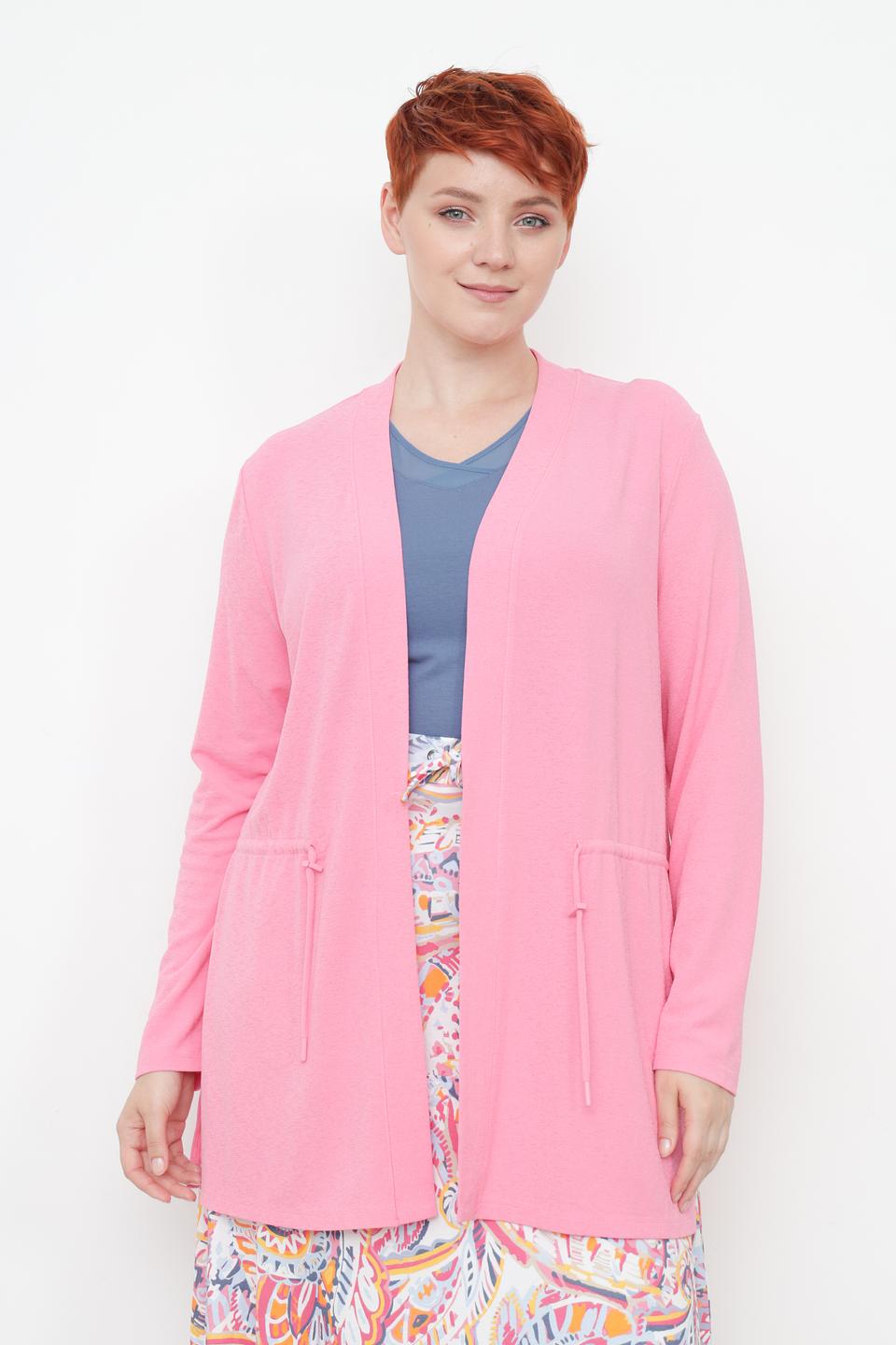 Кардиган Lebek с кулиской розовый