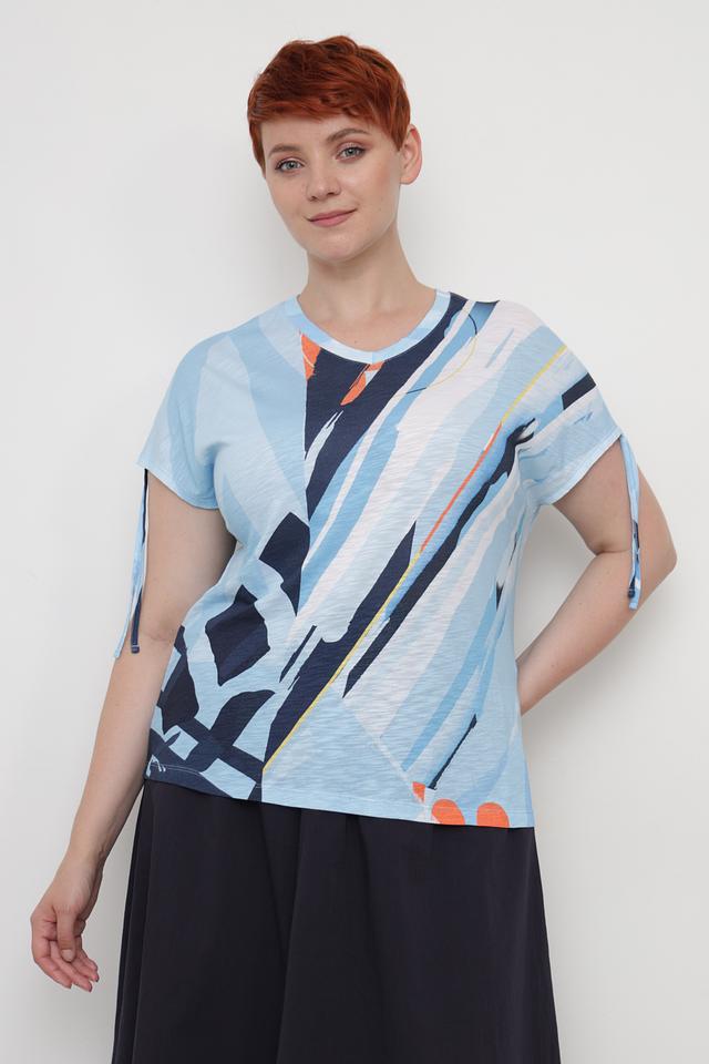 Футболка Thomas Rabe с принтом голубой