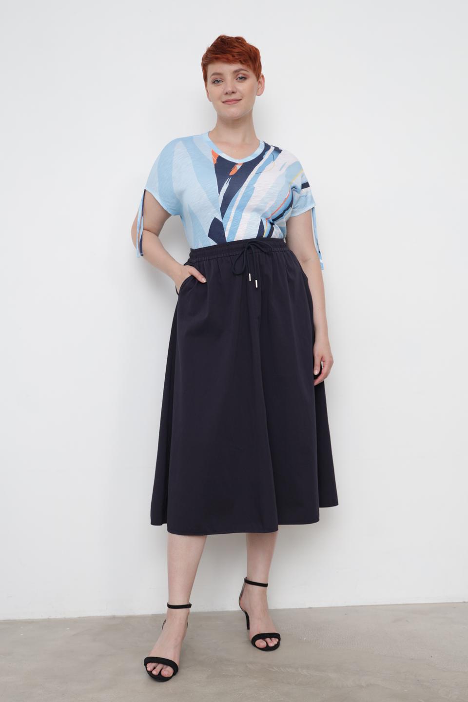 Футболка Thomas Rabe с принтом голубой