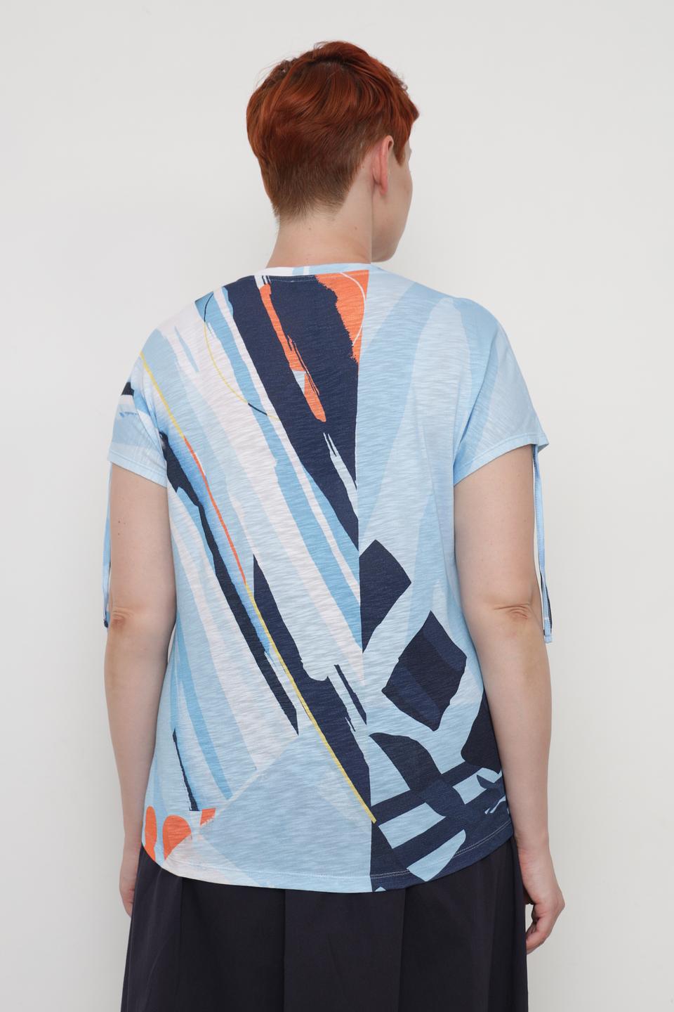 Футболка Thomas Rabe с принтом голубой