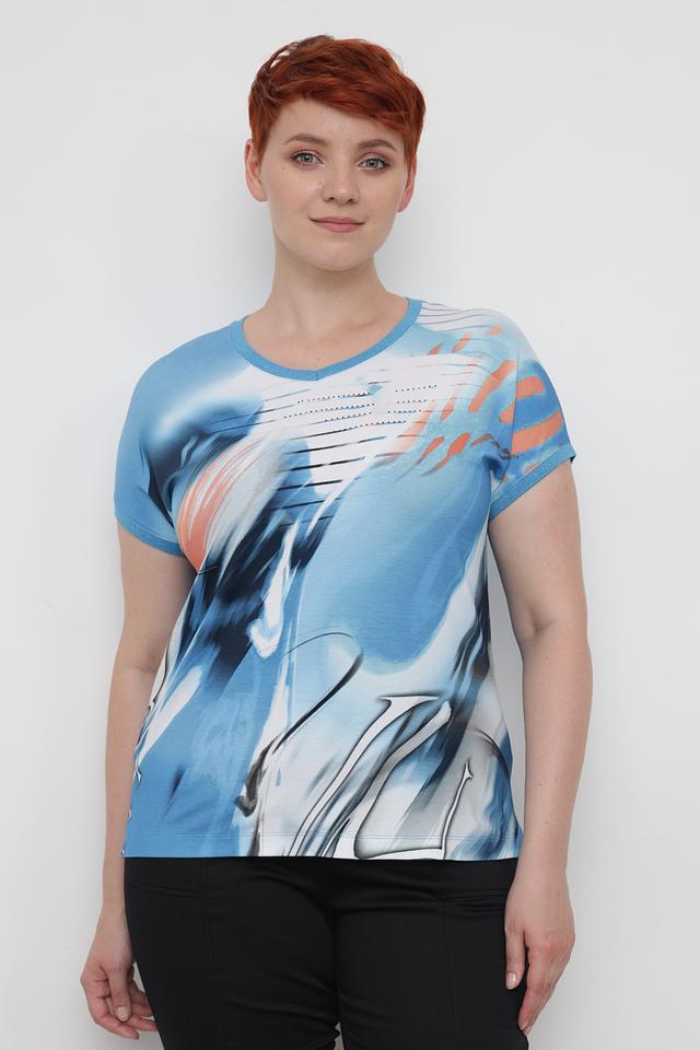 Футболка Thomas Rabe с принтом голубая