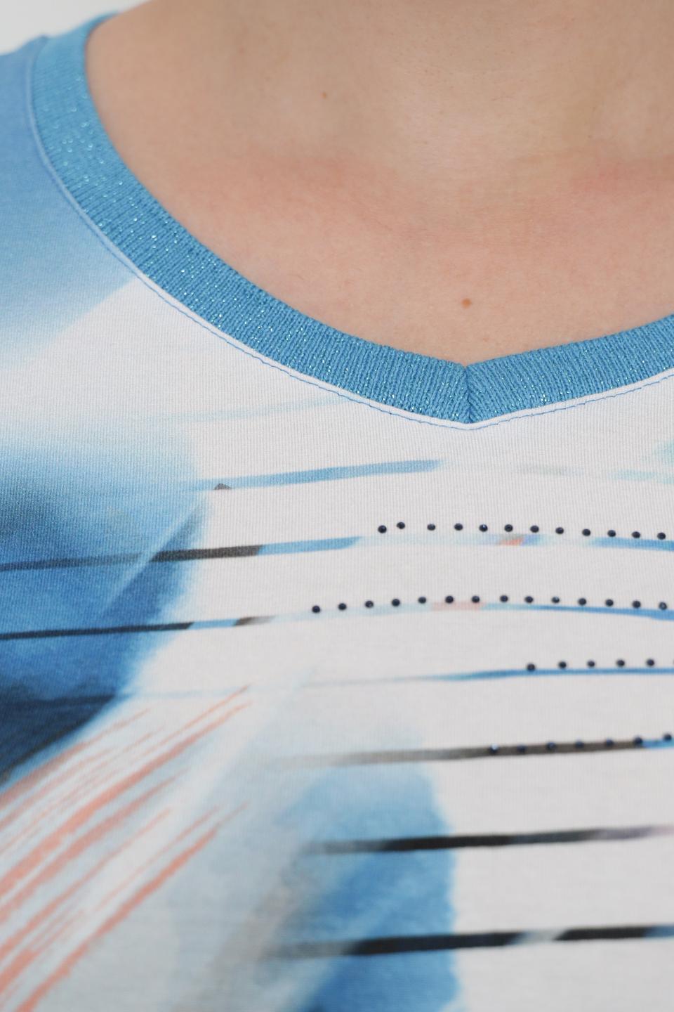 Футболка Thomas Rabe с принтом голубая