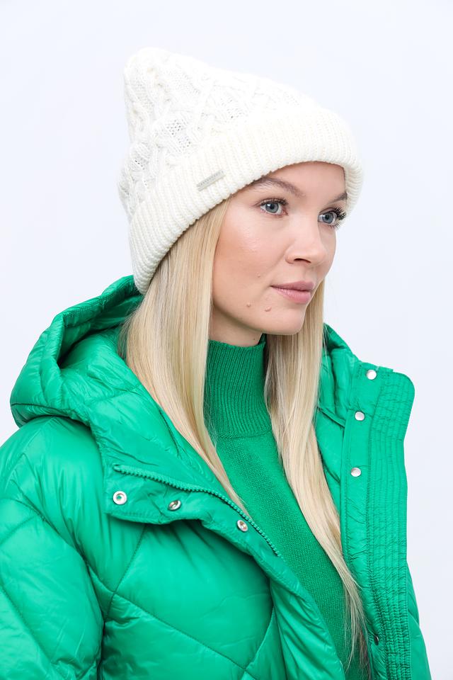 Шапка Seeberger вязаная белая