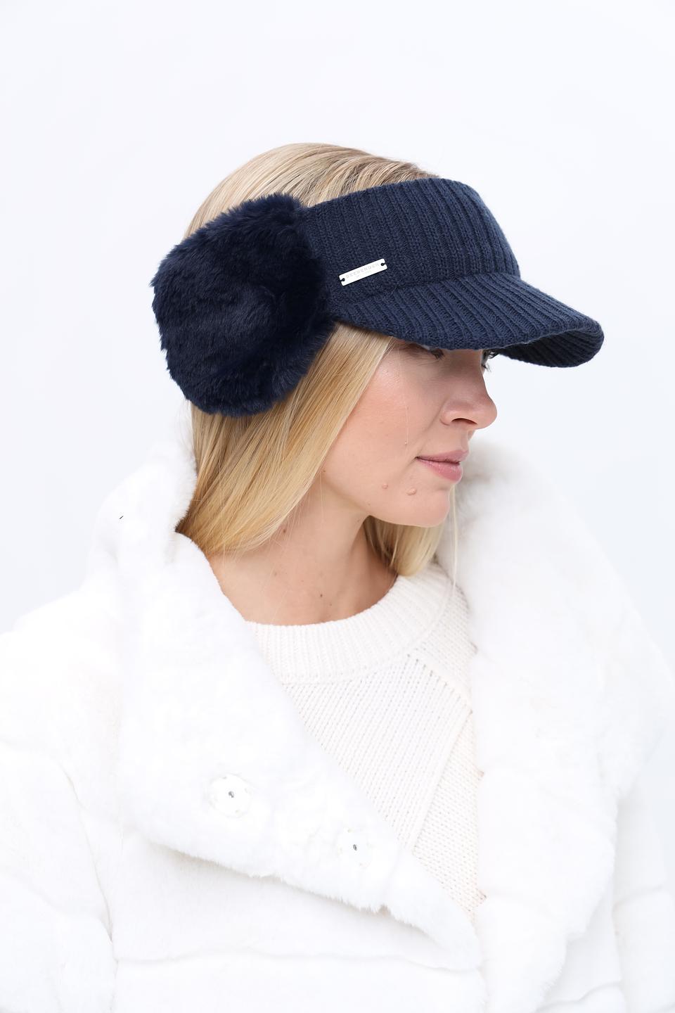 Повязка Seeberger с мехом синяя