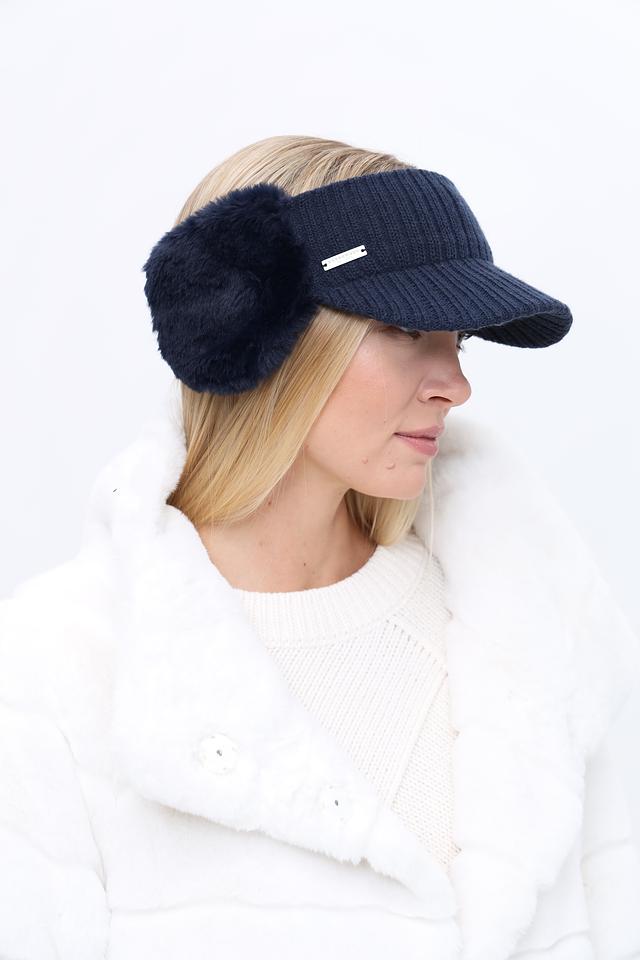 Повязка Seeberger с мехом синяя