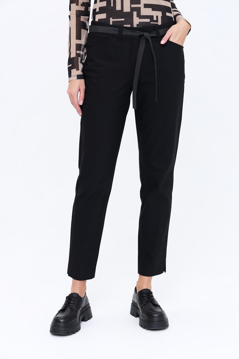 Брюки Ppep. с поясом чёрные