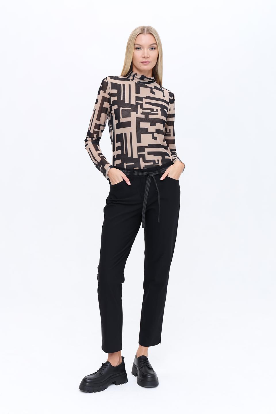 Брюки Ppep. с поясом чёрные