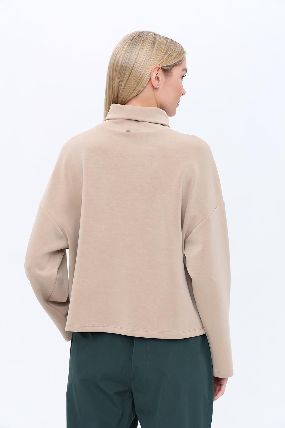 Пуловер Marc Aurel с логотипом бежевый