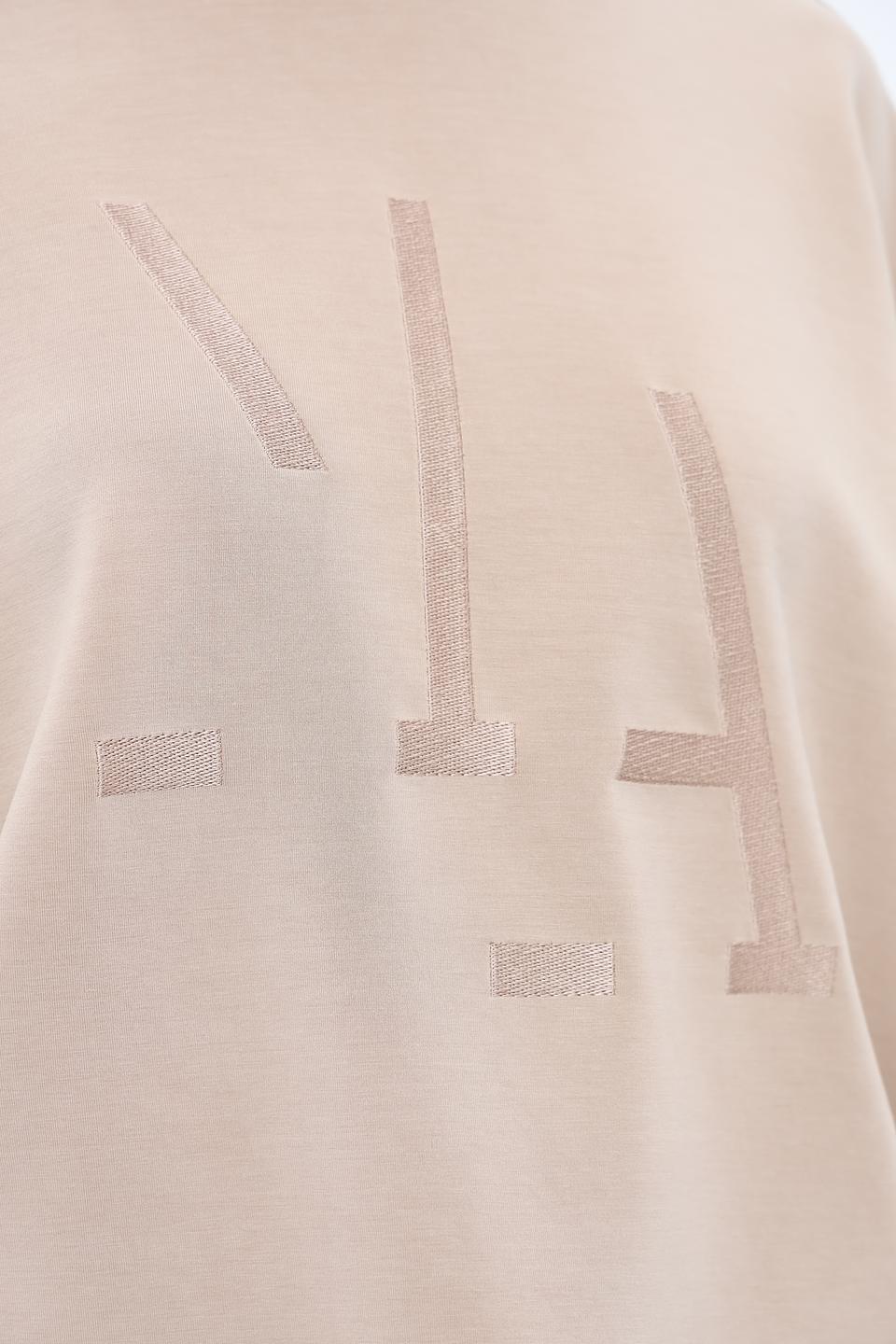 Пуловер Marc Aurel с логотипом бежевый