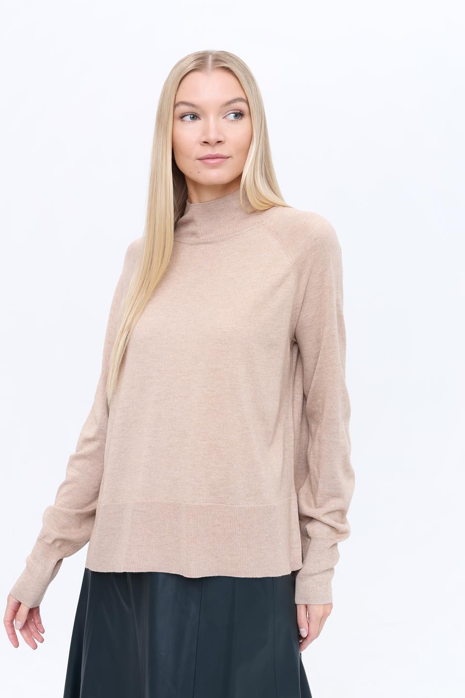 Пуловер Marc Aurel бежевый с горлом