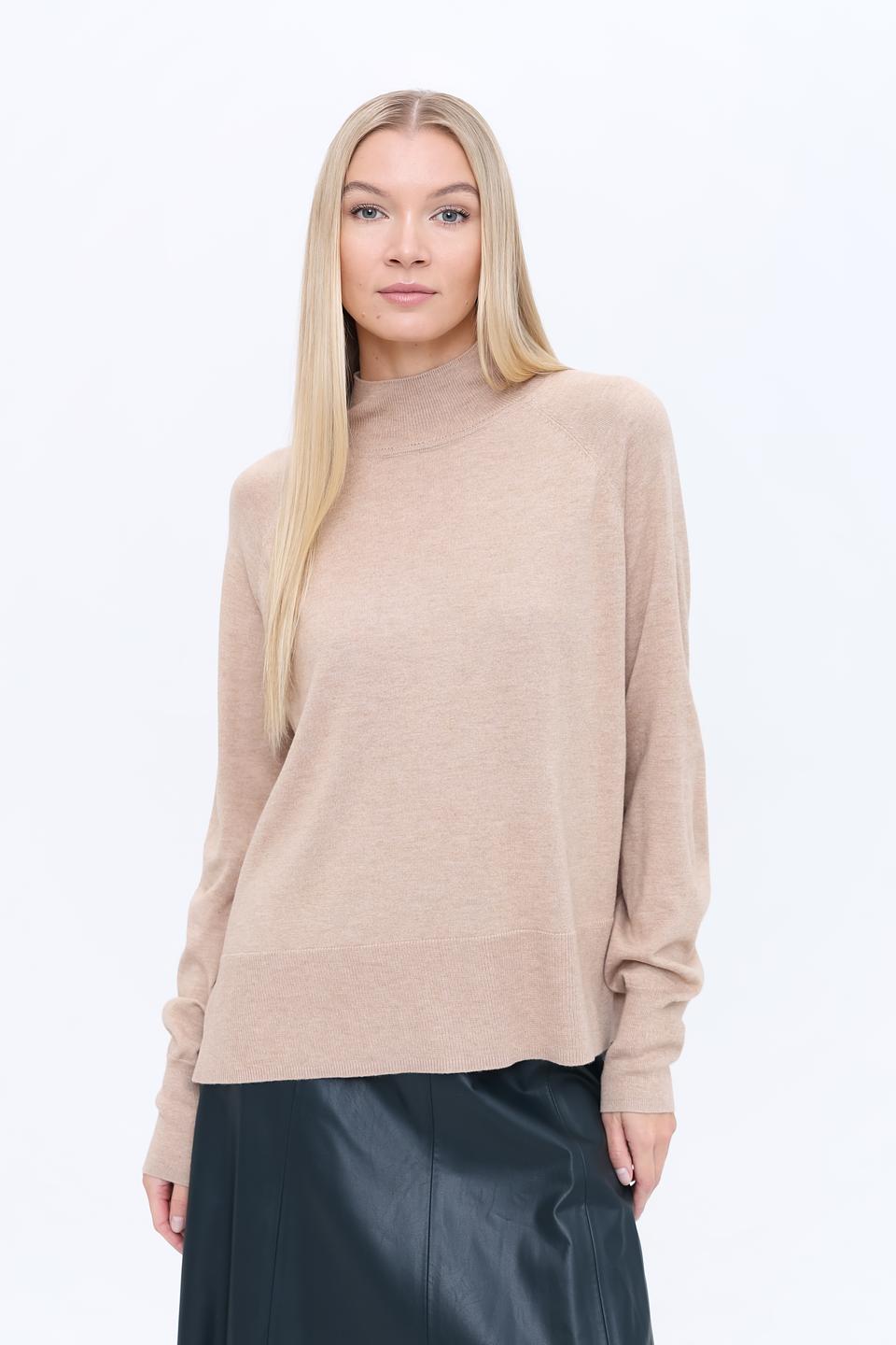 Пуловер Marc Aurel бежевый с горлом