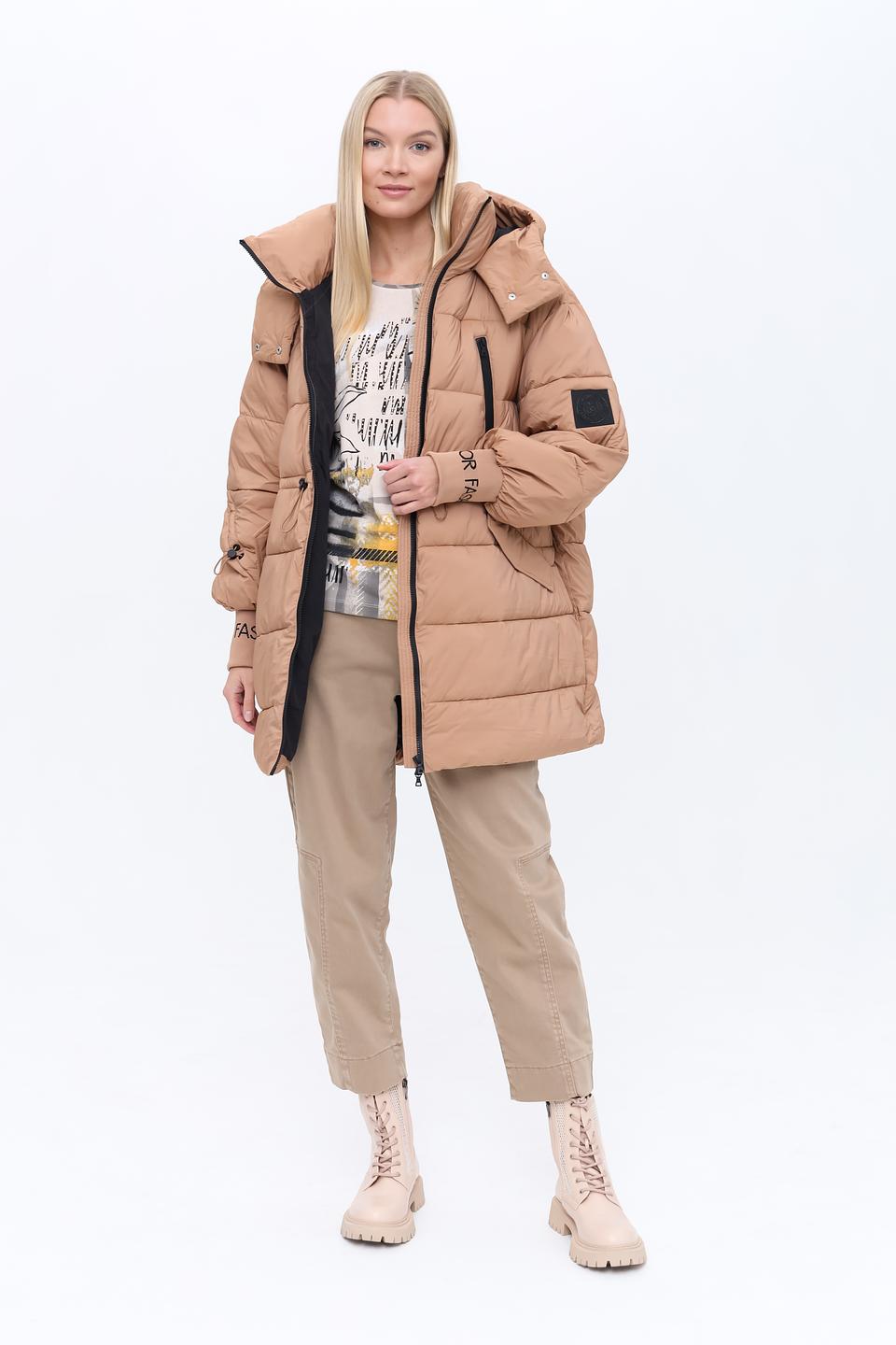 Куртка Marc Aurel стеганая бежевая