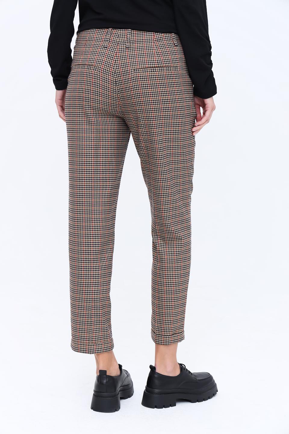 Брюки клёш Oui в клетку