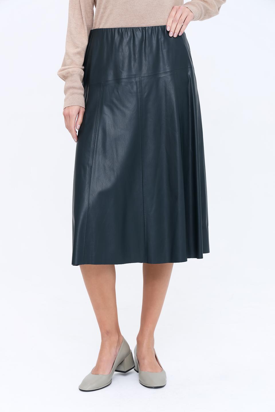 Юбка Gerry Weber эко-кожа тёмно-зелёная