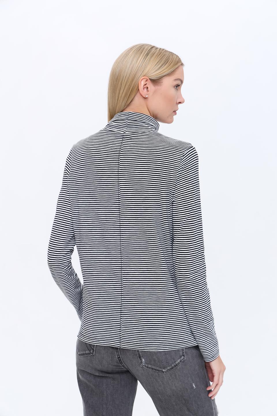 Водолазка Oui в полоску чёрная