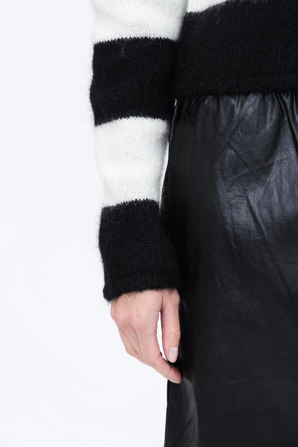 Жакет Oui в полоску чёрно-белый