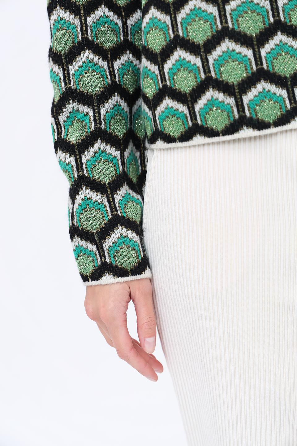 Пуловер Oui с геометрическим узором