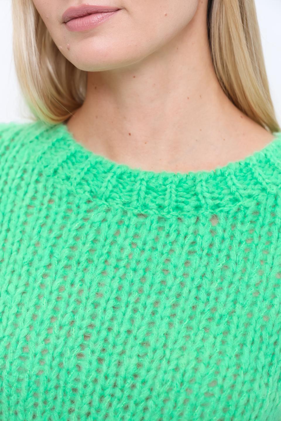 Пуловер Oui крупной вязки лайм
