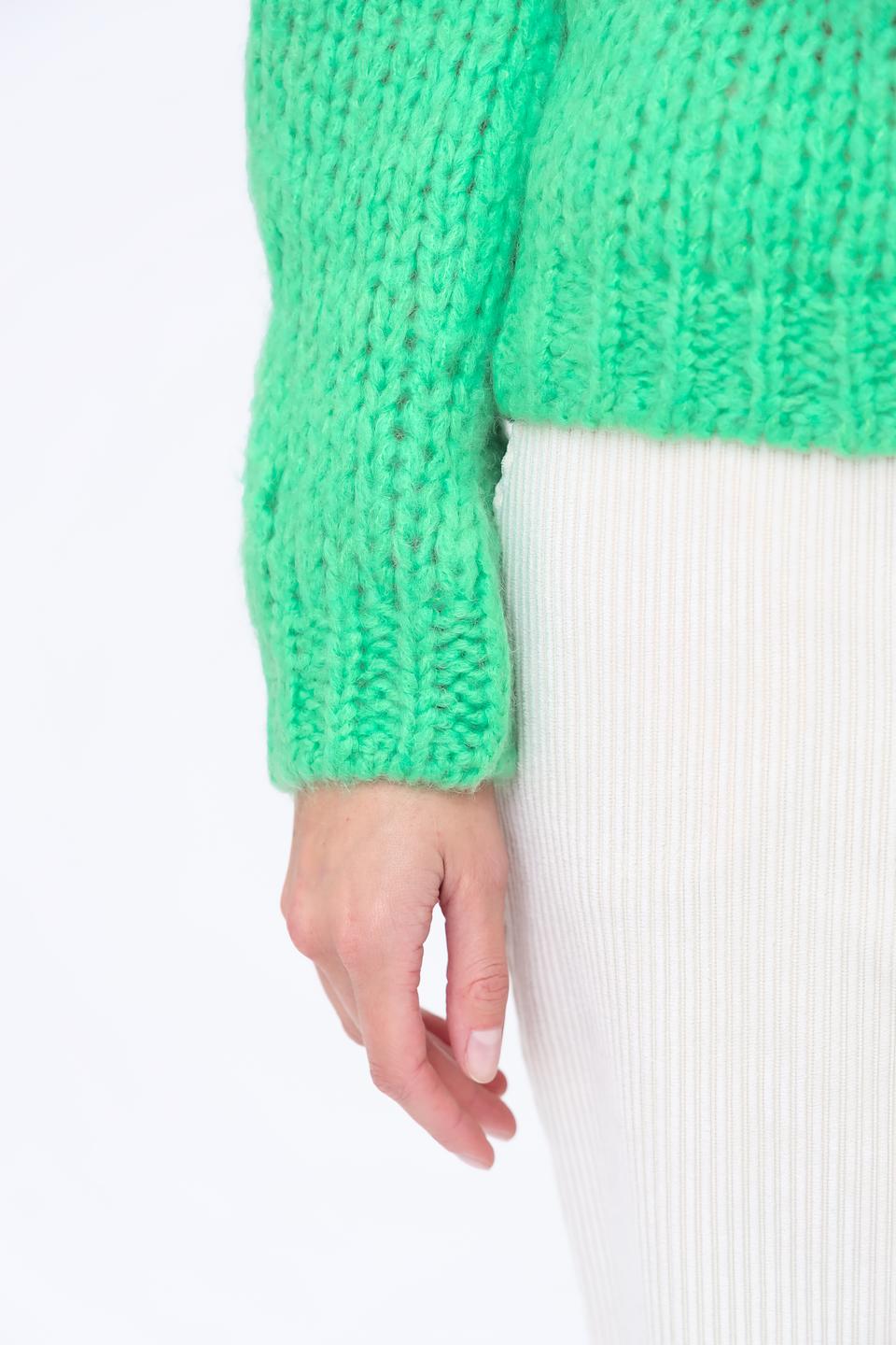Пуловер Oui крупной вязки лайм