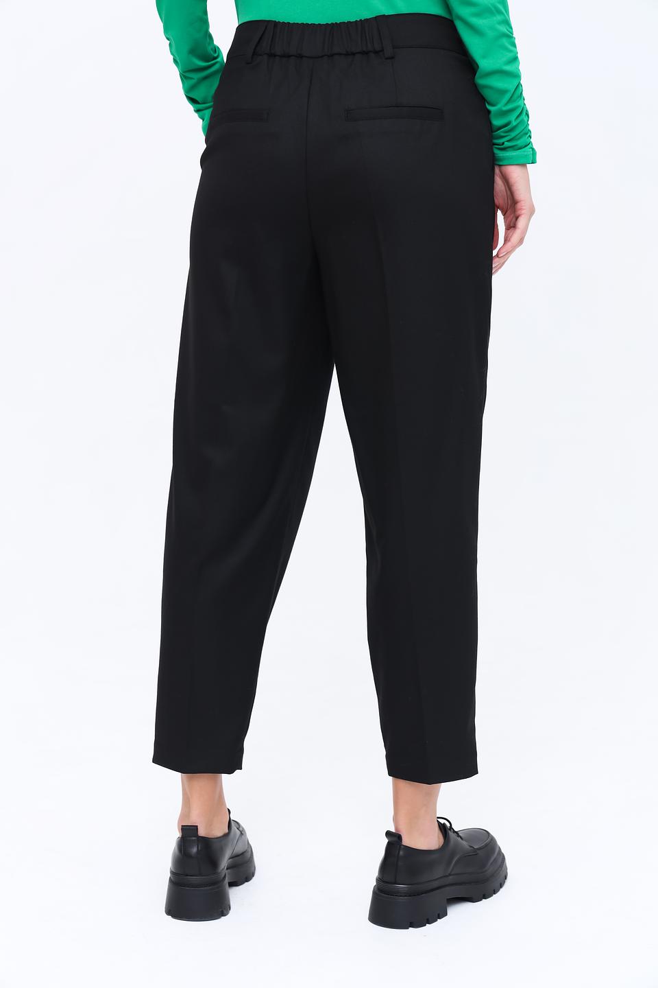 Брюки Oui чёрные с защипами