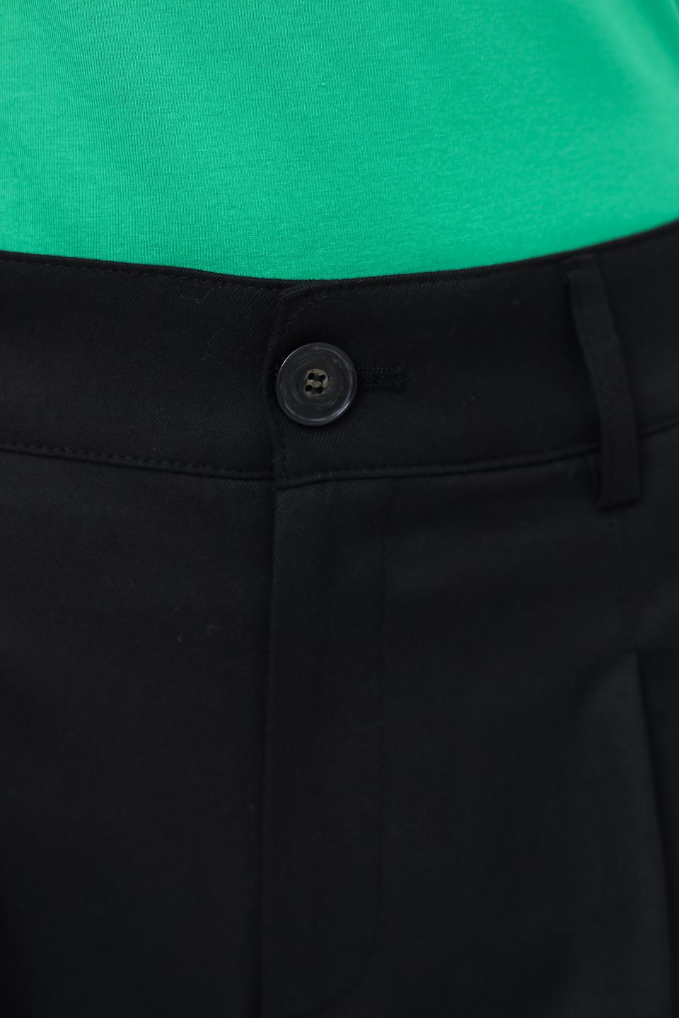 Брюки Oui чёрные с защипами