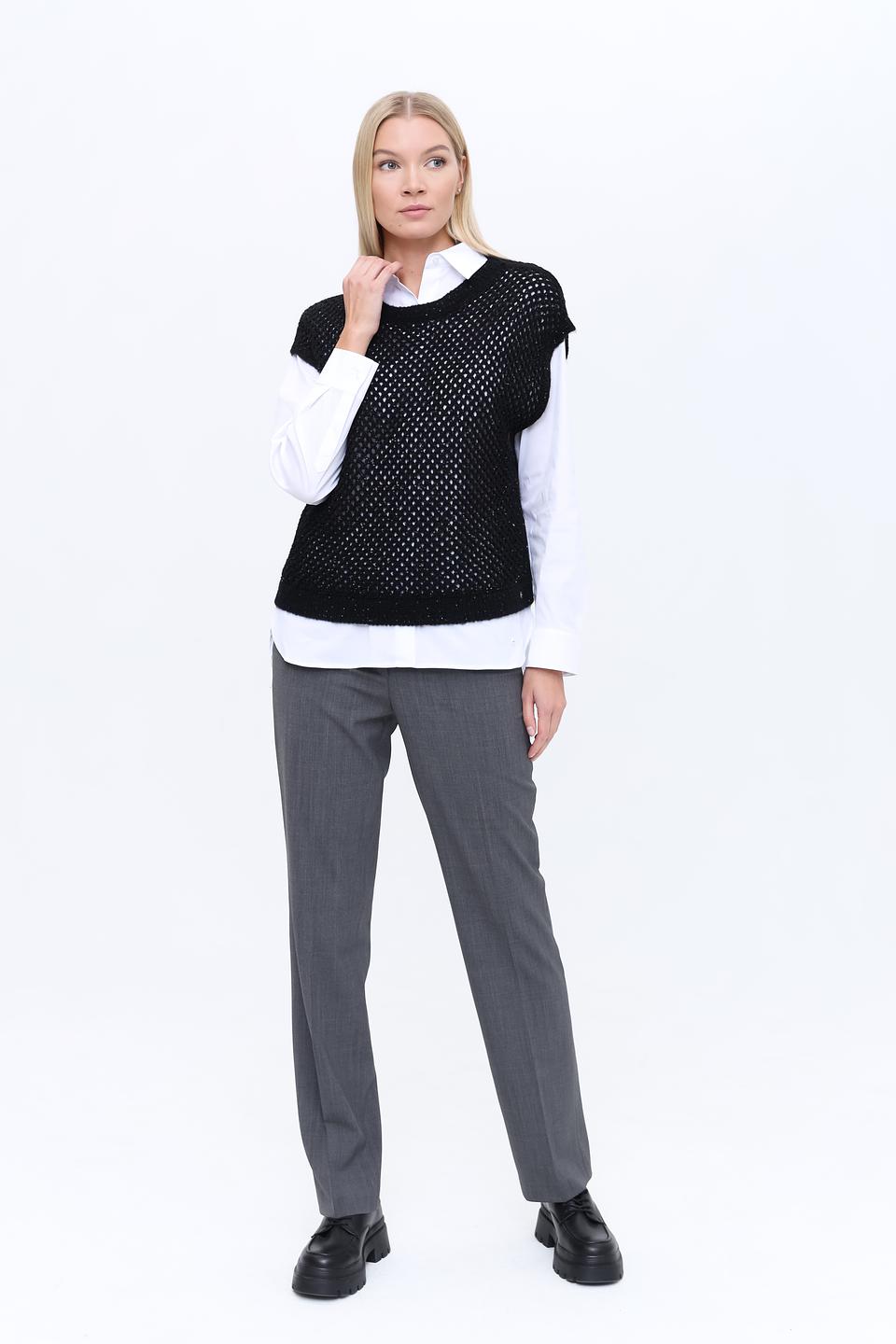 Жилет Marc Cain чёрный ажурный