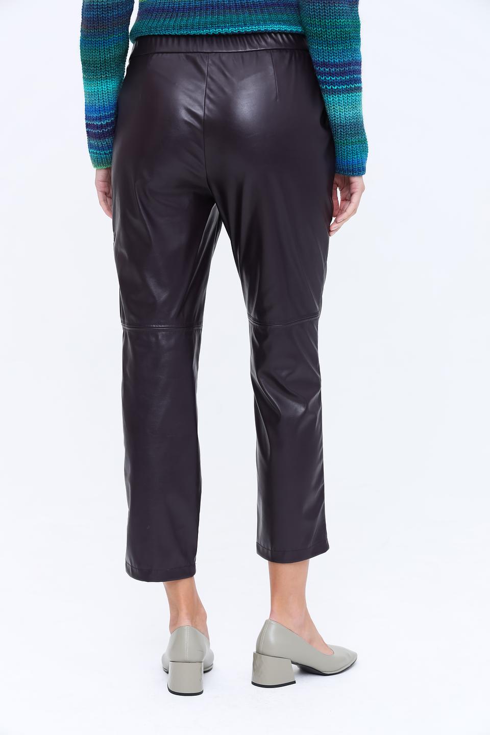 Брюки Marc Cain кожаные чёрные