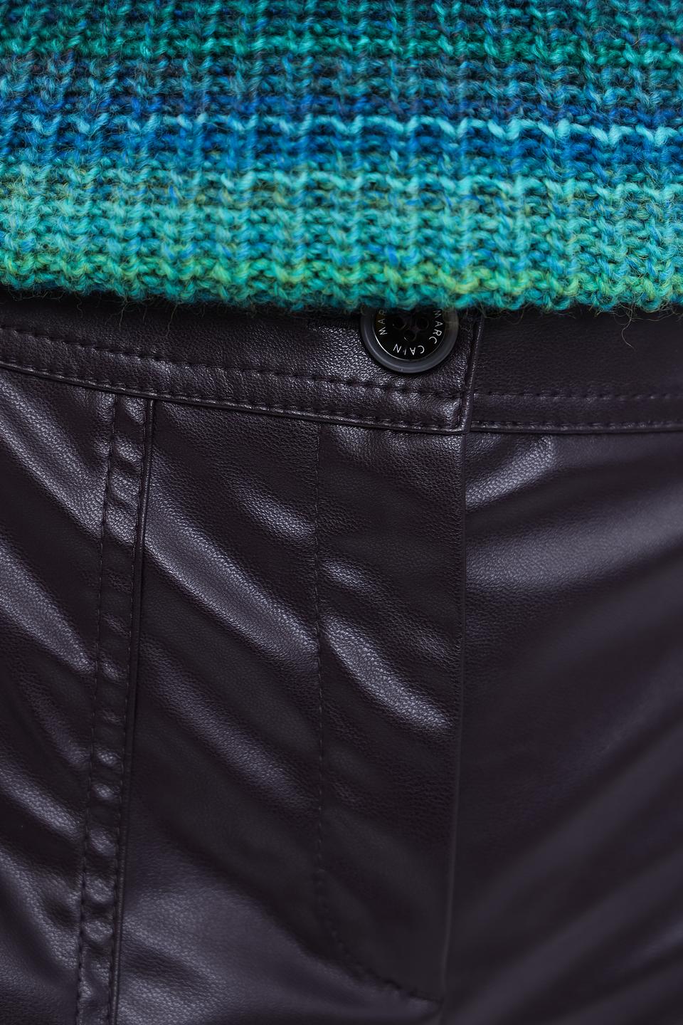 Брюки Marc Cain кожаные чёрные