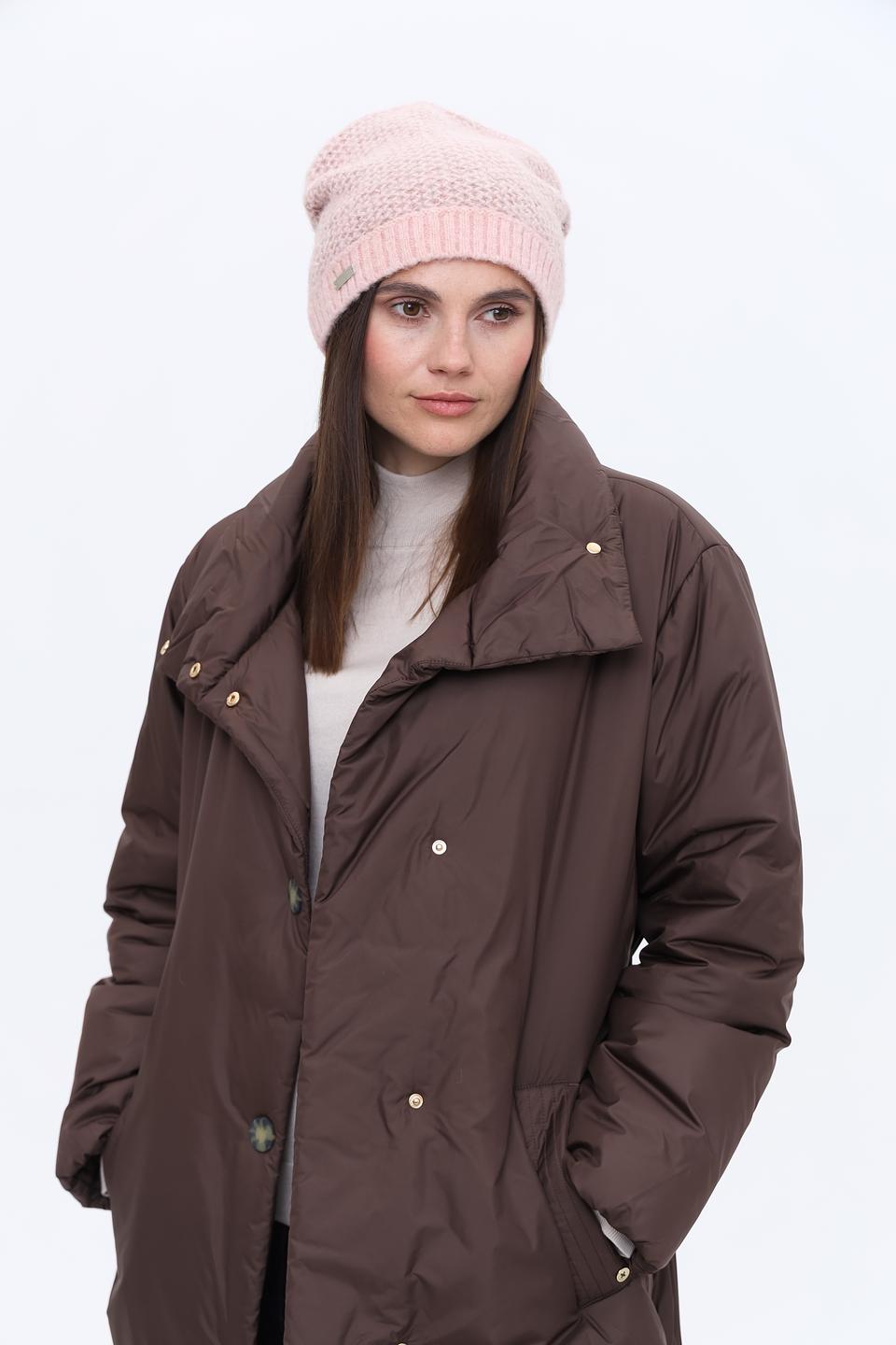 Шапка Seeberger вязаная розовая