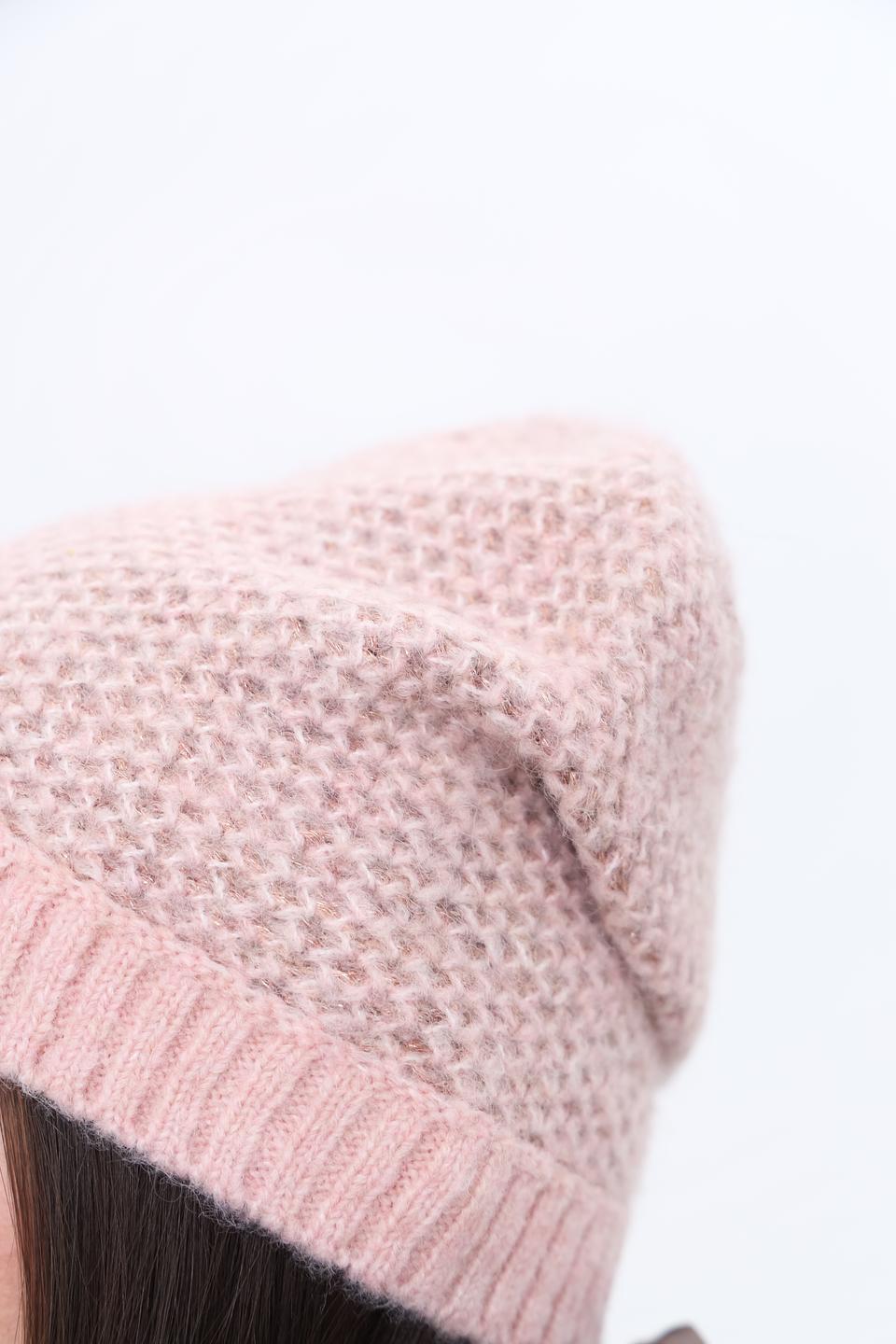 Шапка Seeberger вязаная розовая
