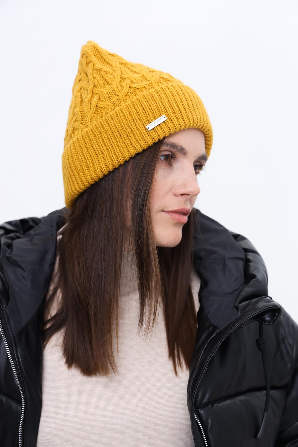 Шапка Seeberger горчичная