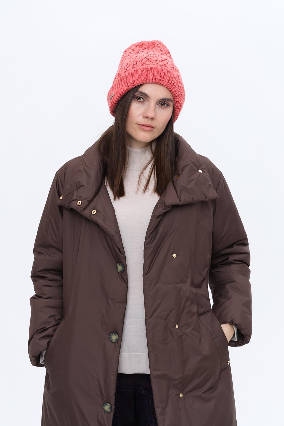 Шапка Seeberger косами персиковая