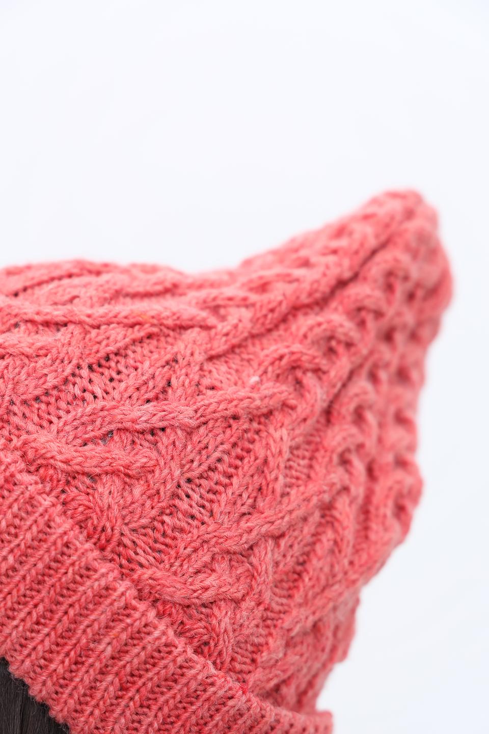 Шапка Seeberger косами персиковая