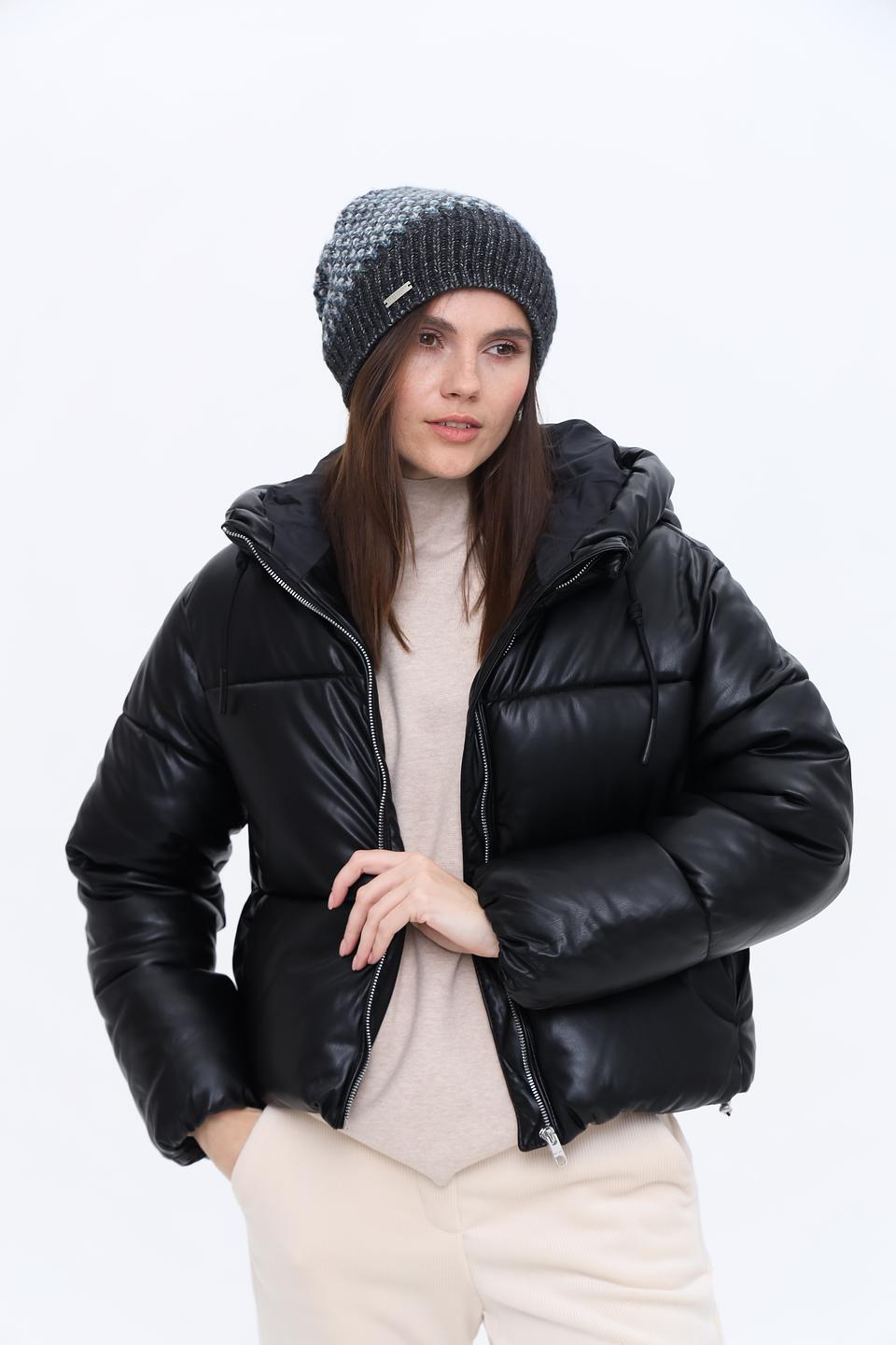 Шапка Seeberger вязаная серая