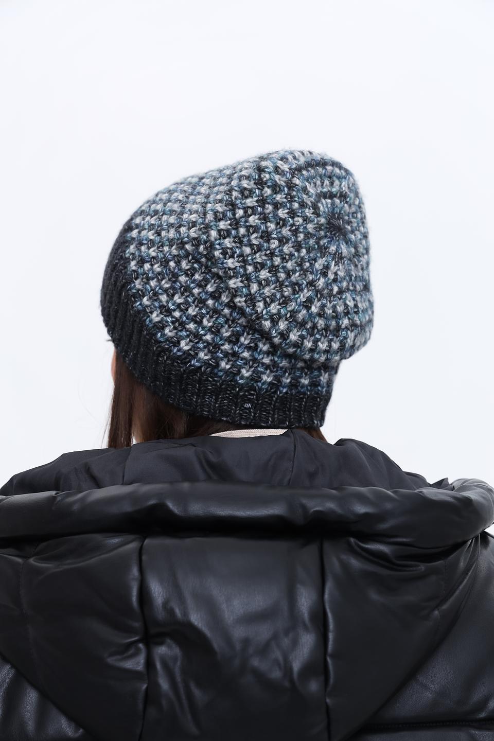 Шапка Seeberger вязаная серая