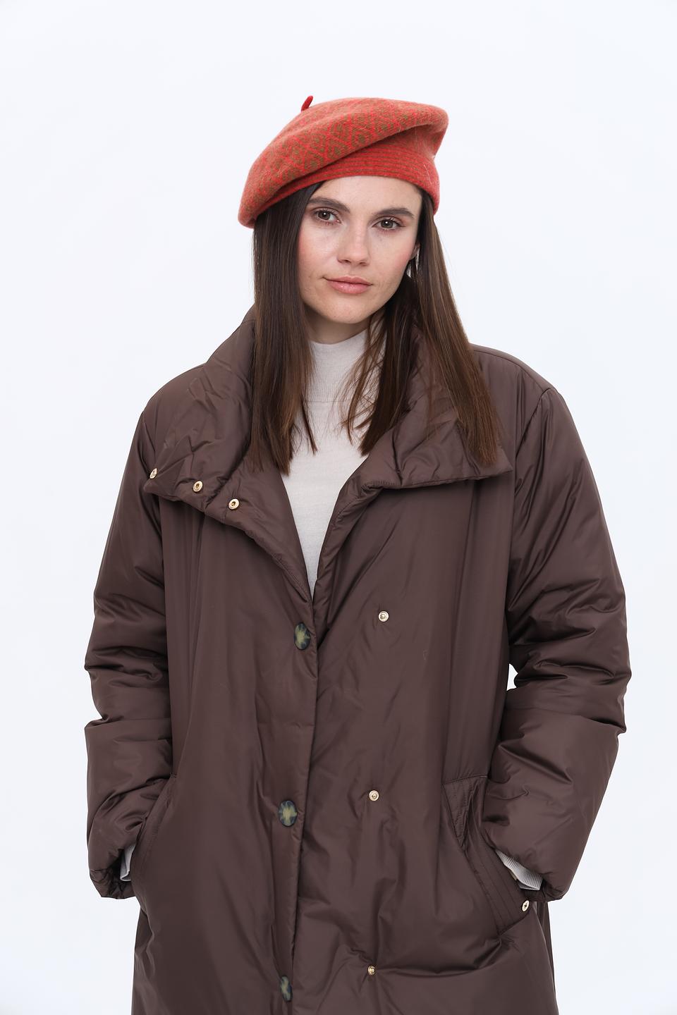 Берет Seeberger шерстяной красный