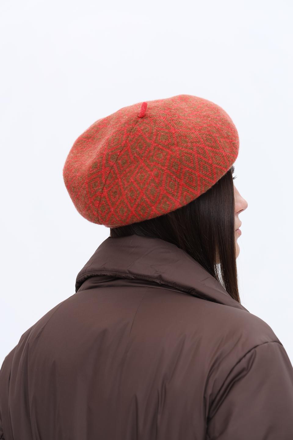 Берет Seeberger шерстяной красный