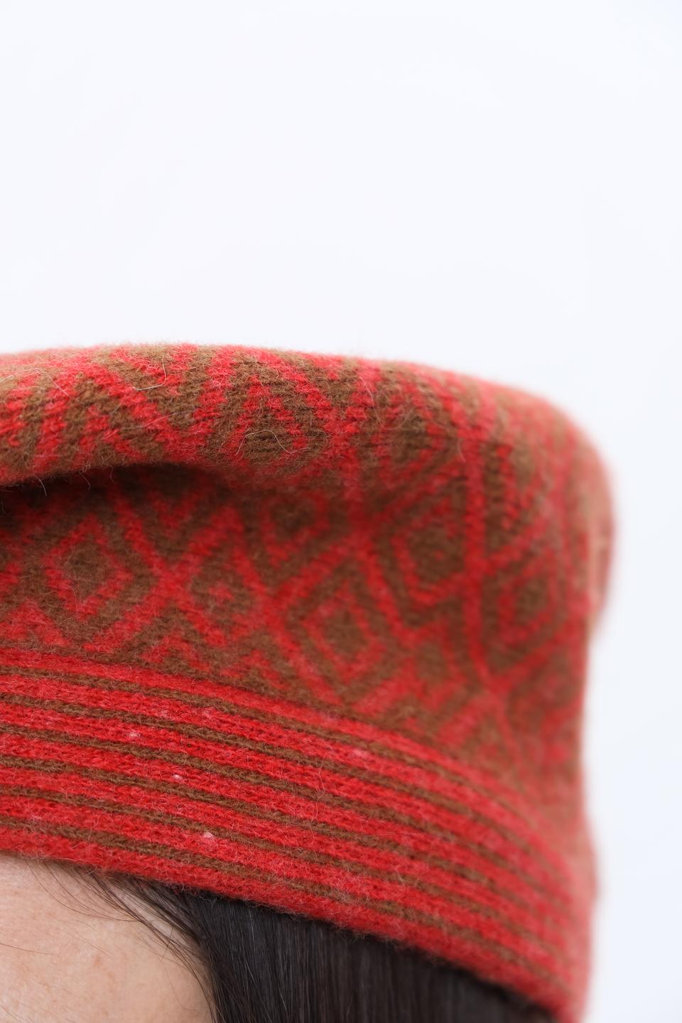Берет Seeberger шерстяной красный