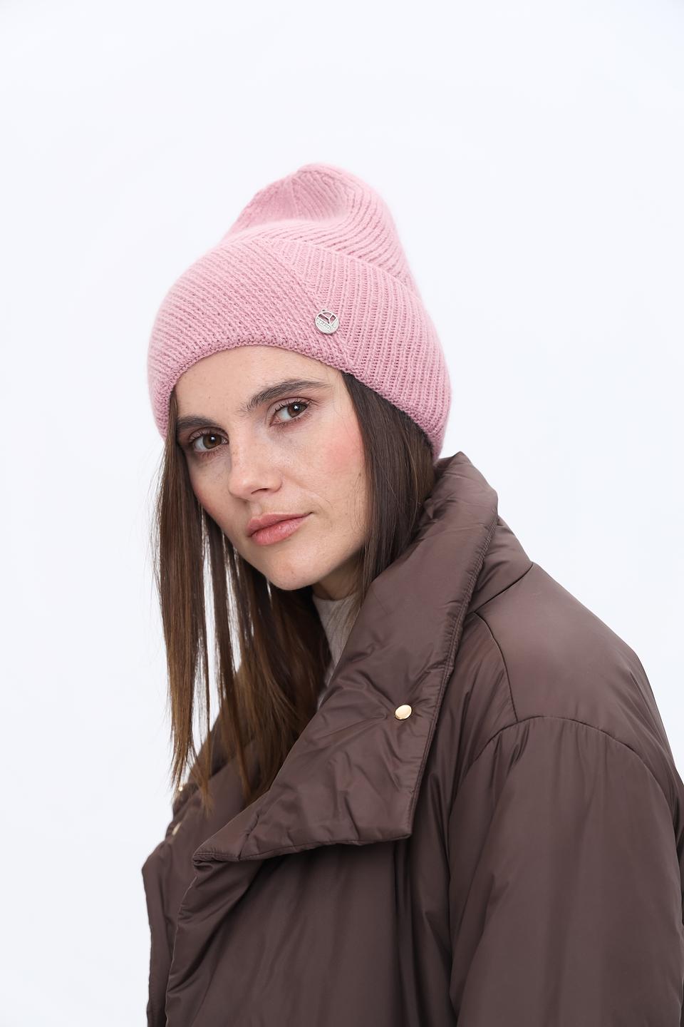 Шапка Marhatter вязаная розовая