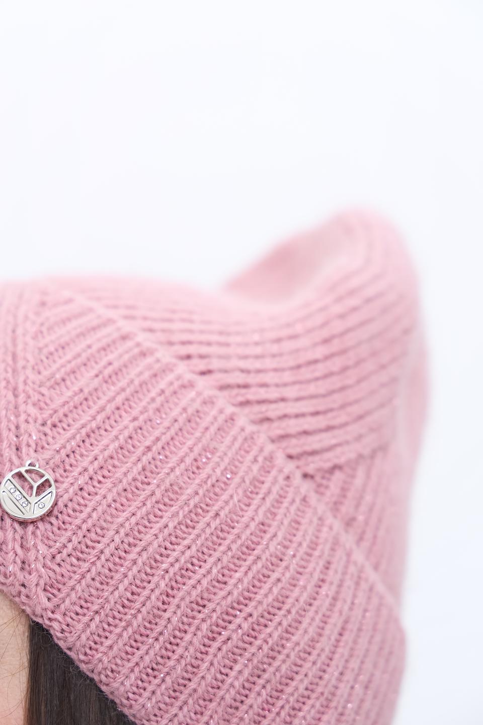 Шапка Marhatter вязаная розовая