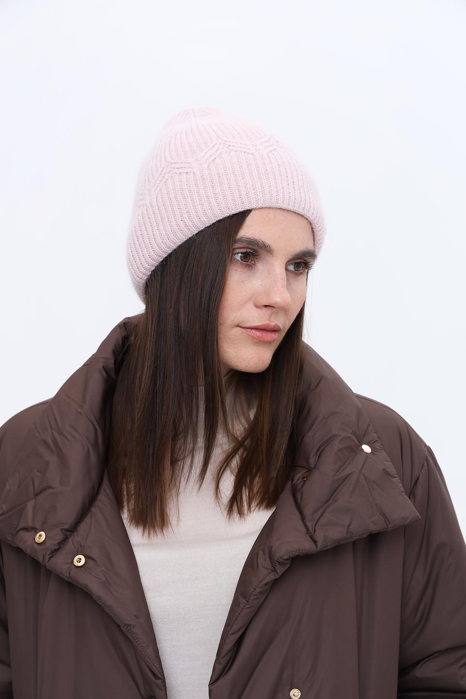 Шапка Marhatter вязаная розовая