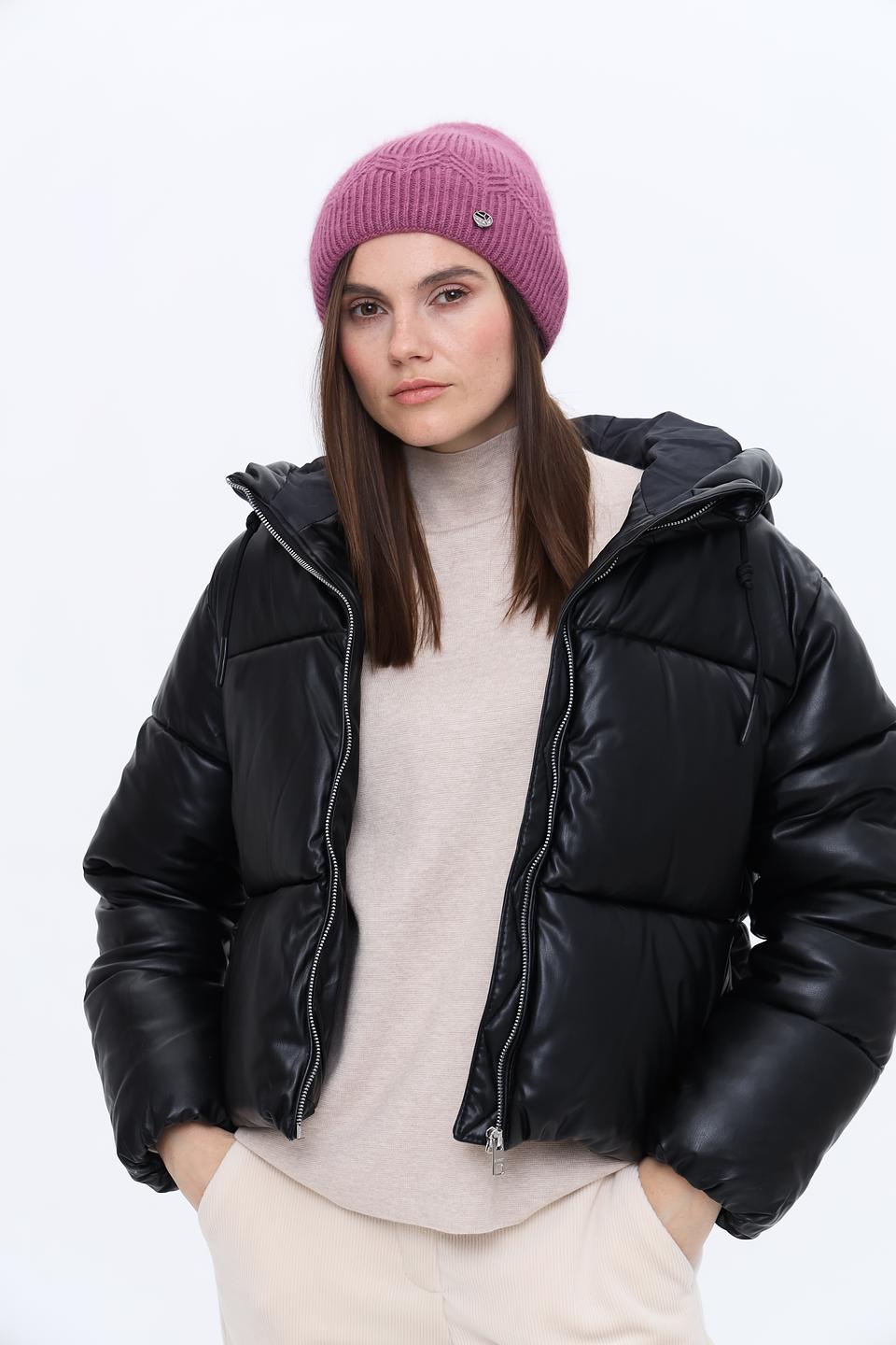 Шапка Marhatter вязаная пудровая