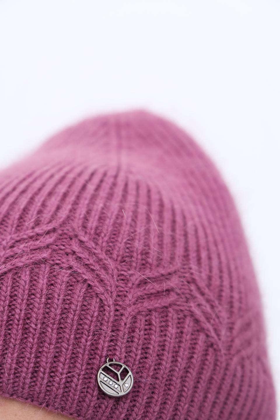 Шапка Marhatter вязаная пудровая