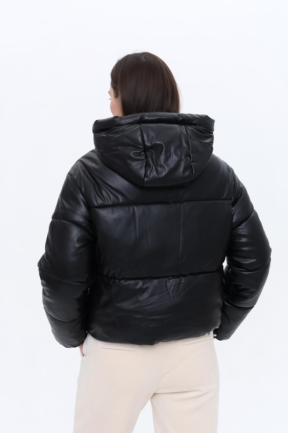 Куртка Alcott женская из экокожи чёрная