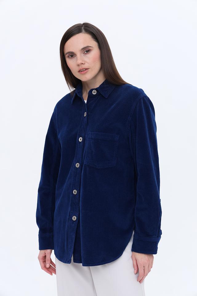 Рубашка Marc Aurel вельветовая синяя