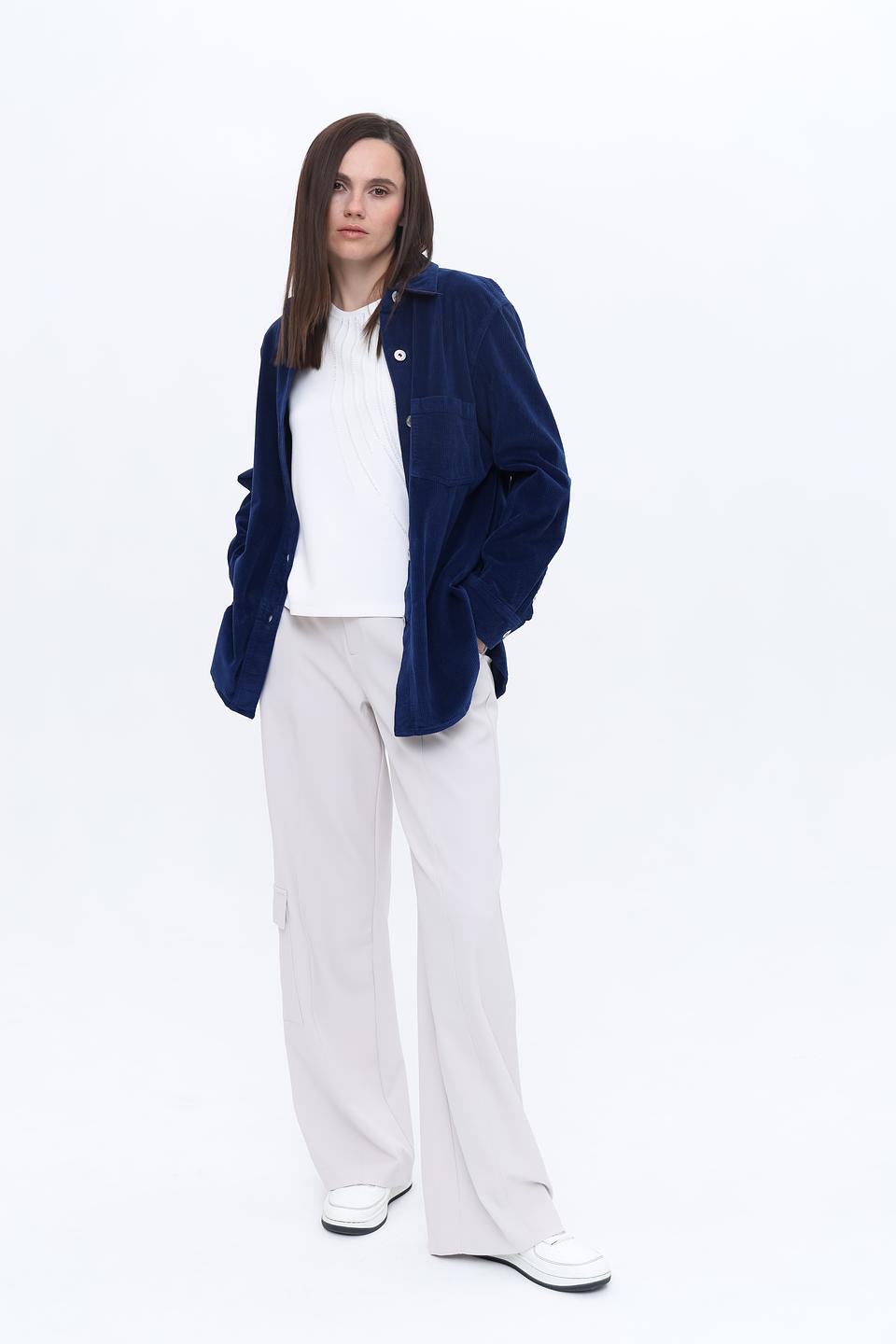 Рубашка Marc Aurel вельветовая синяя