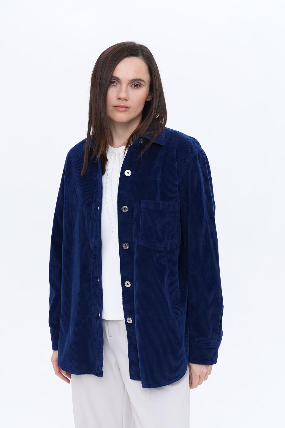 Рубашка Marc Aurel вельветовая синяя