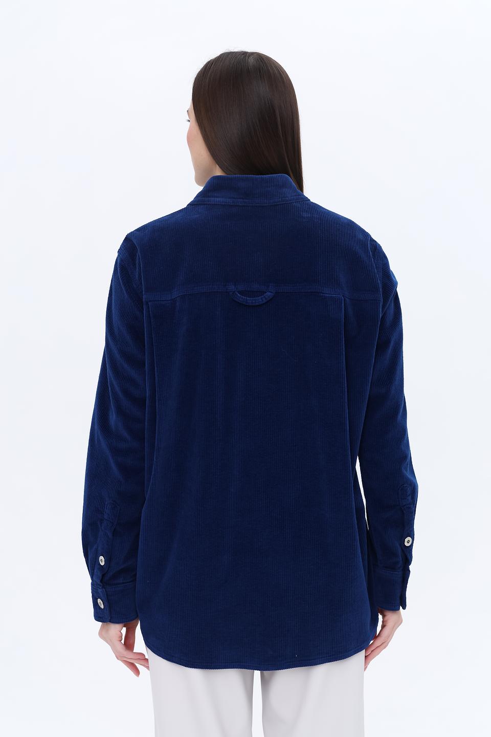 Рубашка Marc Aurel вельветовая синяя